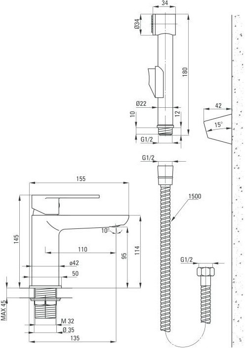 Смеситель Deante Alpinia BGA 027M