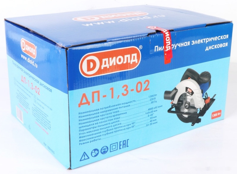 Дисковая (циркулярная) пила ДИОЛД ДП-1.3-02 Дисковая (циркулярная) пила ДИОЛД ДП-1.3-02