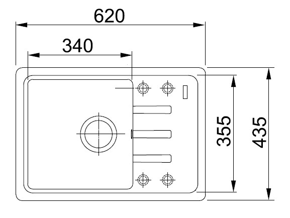 Кухонная мойка Franke Malta BSG 611-62 оникс Кухонная мойка Franke Malta BSG 611-62 оникс
