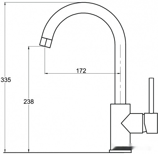 Смеситель AquaSanita Sabia 5523 120 cerrus