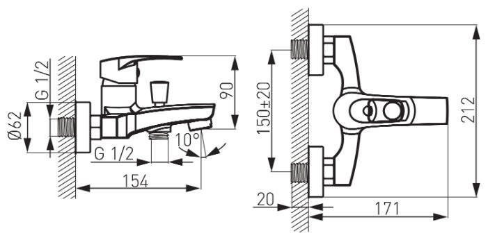 Смеситель Ferro Brado BBO1