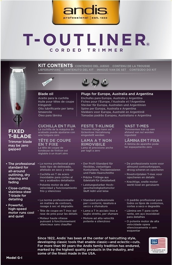 Машинка для стрижки волос Andis T-Outliner G-I Машинка для стрижки волос Andis T-Outliner G-I