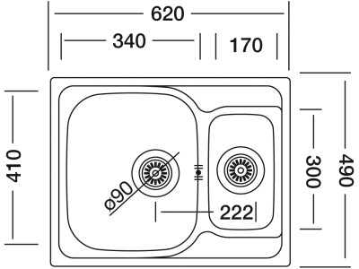 Кухонная мойка Kromevye EX 187 D Кухонная мойка Kromevye EX 187 D