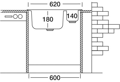 Кухонная мойка Kromevye EX 187 D Кухонная мойка Kromevye EX 187 D