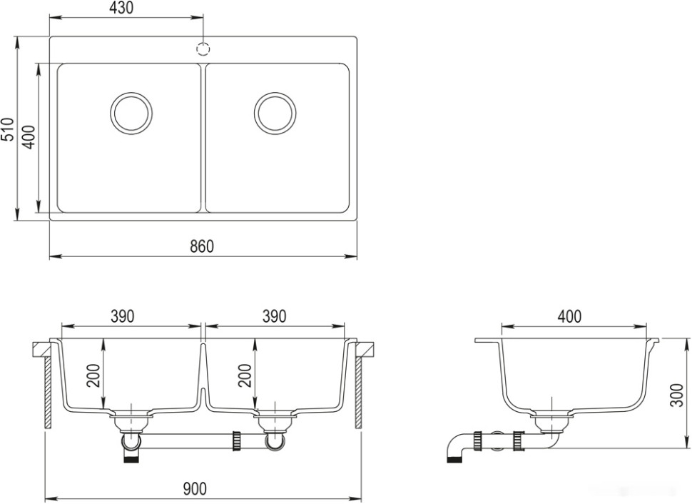 Кухонная мойка AquaSanita Magna SQM200AW (black metallic 601)