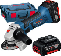Угловая шлифмашина Bosch GWS 18 V-LI Professional (два аккумулятора 5 А*ч)