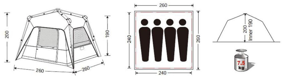 Тент-шатер KingCamp Plus 3097 Тент-шатер KingCamp Plus 3097