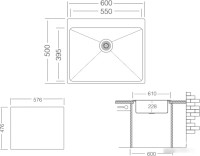 Кухонная мойка Zorg ZRE 6050