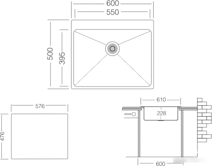 Кухонная мойка Zorg ZRE 6050 Кухонная мойка Zorg ZRE 6050