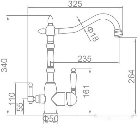 Смеситель Ledeme L4555-3