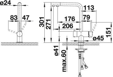 Смеситель Blanco Fontas (хром) Смеситель Blanco Fontas (хром)
