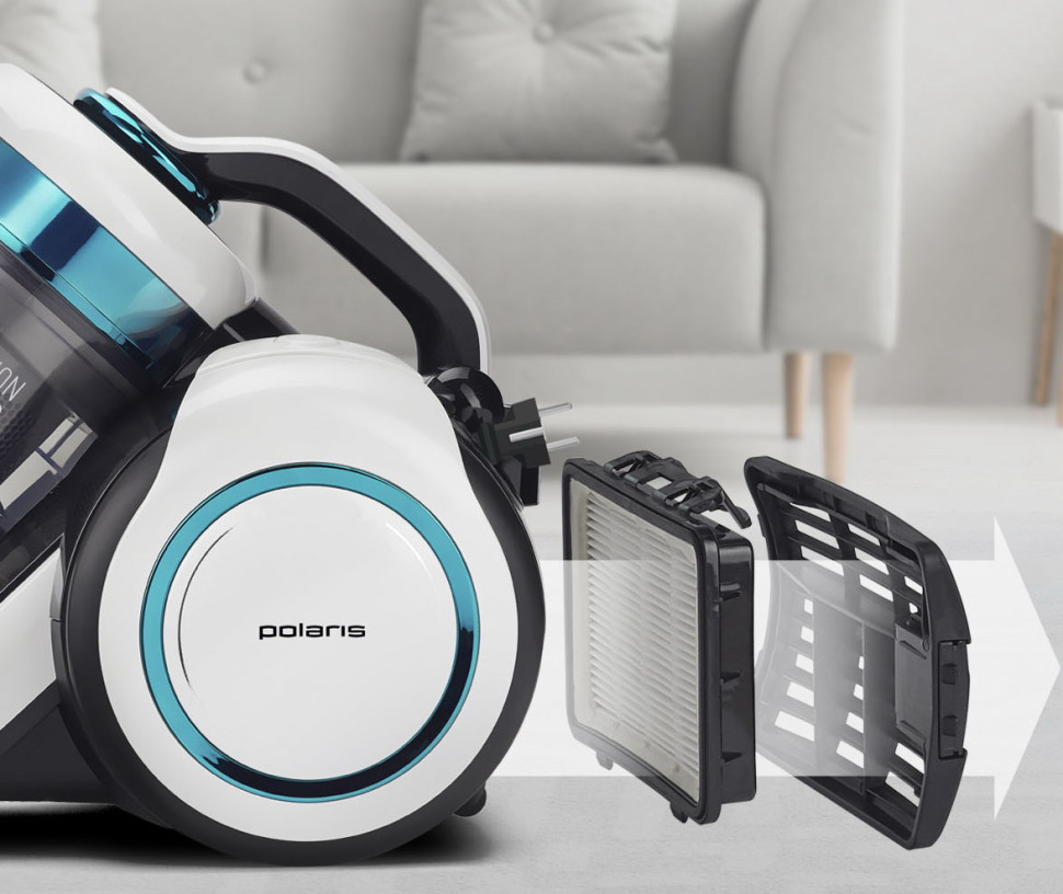 Пылесос Polaris PVC 1834 Silent (Жемчужный-Бирюзовый) Пылесос Polaris PVC 1834 Silent (Жемчужный-Бирюзовый)