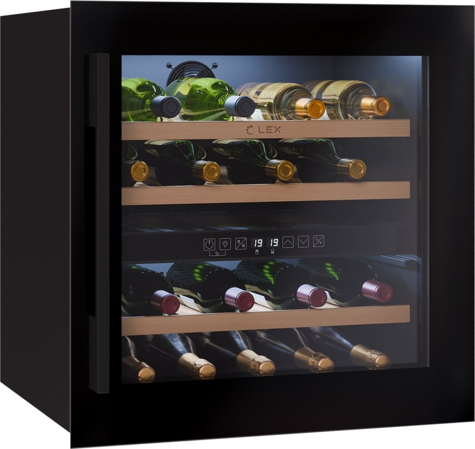 Винный шкаф LEX LWD6036BL Dual Zone Винный шкаф LEX LWD6036BL Dual Zone