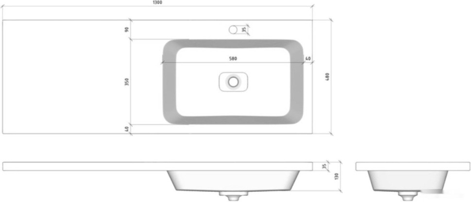 Умывальник Madera Kamilla 130 R Умывальник Madera Kamilla 130 R