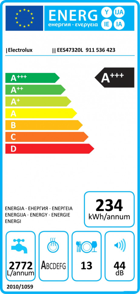 Посудомоечная машина Electrolux EES47320L Посудомоечная машина Electrolux EES47320L