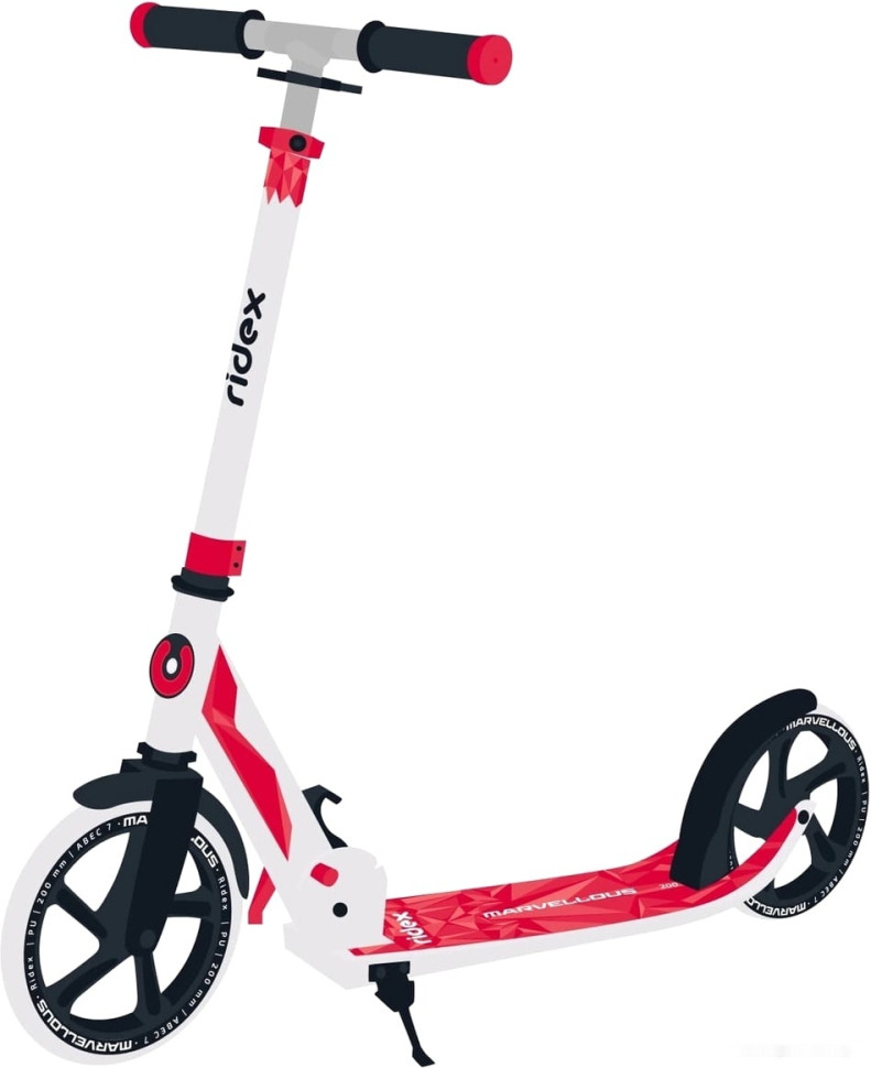 Самокат Ridex Marvellous (белый/красный) Самокат Ridex Marvellous (белый/красный)