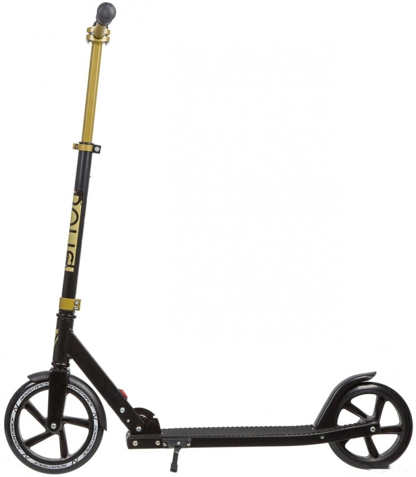 Самокат Novatrack Polis 230 Pro Rubber 230.POLIS.GD20 (черный/золотистый) Самокат Novatrack Polis 230 Pro Rubber 230.POLIS.GD20 (черный/золотистый)