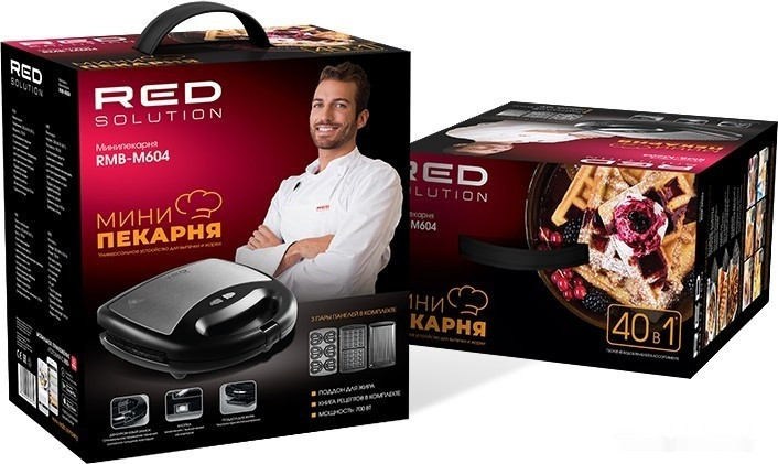 Многофункциональная сэндвичница RED Solution RMB-M604 Многофункциональная сэндвичница RED Solution RMB-M604
