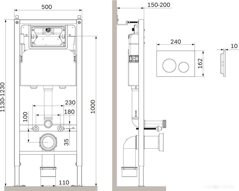 Система инсталляции Am.Pm I012709.0101 (белый глянцевый) Система инсталляции Am.Pm I012709.0101 (белый глянцевый)