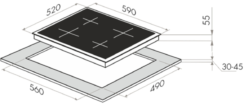 Варочная панель HOMSair HV64SMDBK Варочная панель HOMSair HV64SMDBK