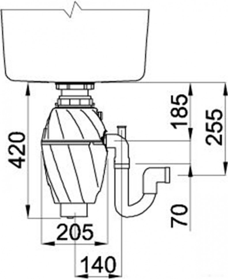 Измельчитель пищевых отходов Elleci Model 1000 TOP Измельчитель пищевых отходов Elleci Model 1000 TOP