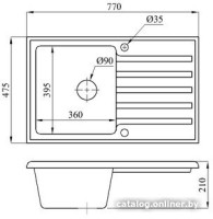 Кухонная мойка БелЭворс Styl L + смеситель W4998-3-22 (черный)