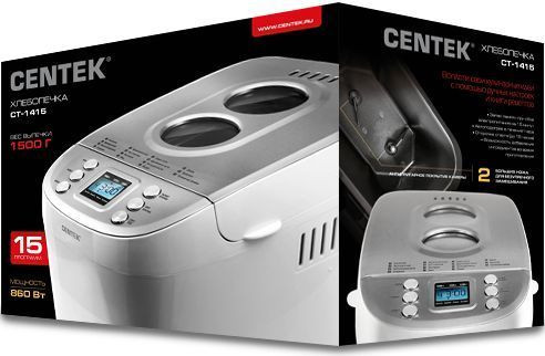 Хлебопечка CENTEK CT-1415 (белый)