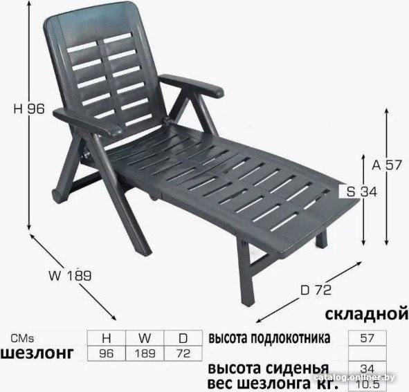 Шезлонг Ipae Progarden Smeraldo SME30CAN Шезлонг Ipae Progarden Smeraldo SME30CAN