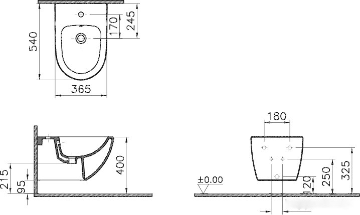 Биде Vitra Sento 4338B003-1046 Биде Vitra Sento 4338B003-1046
