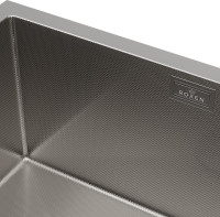 Кухонная мойка Roxen Uno 560210-54-GR сатин/текстурная (с ролл-матом и дозатором)