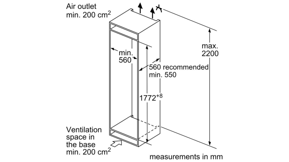 Встраиваемый холодильник Bosch KIV86NSF0 Встраиваемый холодильник Bosch KIV86NSF0