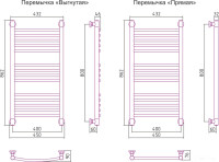 Полотенцесушитель Сунержа Богема+ 800x400 071-0220-8040