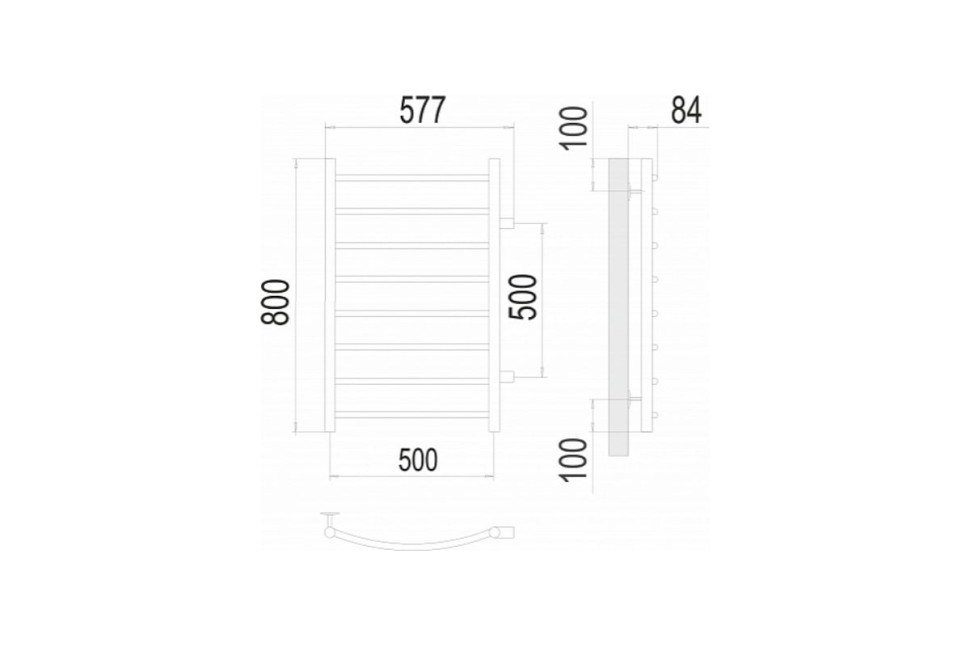 Полотенцесушитель Terminus Классик П8 500x800 бп 500 (хром) Полотенцесушитель Terminus Классик П8 500x800 бп 500 (хром)