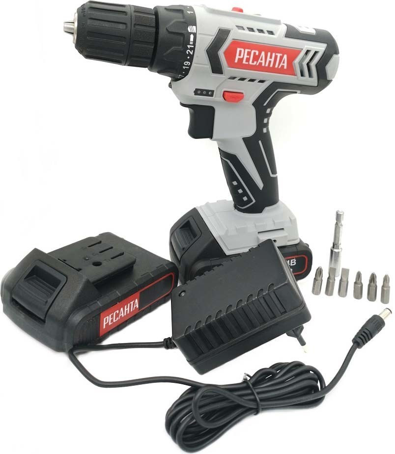 Аккумуляторная дрель-шуруповерт Ресанта ДА-18-2ЛК-У