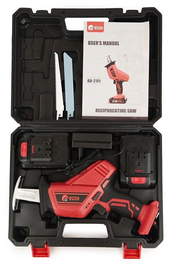 Сабельная пила Edon AD-21FJ (с 2-мя АКБ, кейс) Сабельная пила Edon AD-21FJ (с 2-мя АКБ, кейс)