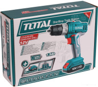 Дрель-шуруповерт Total TDLI1222 (с 2-мя АКБ, кейс)