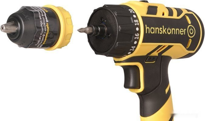 Дрель-шуруповерт Hanskonner HCD1865C (с 2-мя АКБ, кейс) Дрель-шуруповерт Hanskonner HCD1865C (с 2-мя АКБ, кейс)