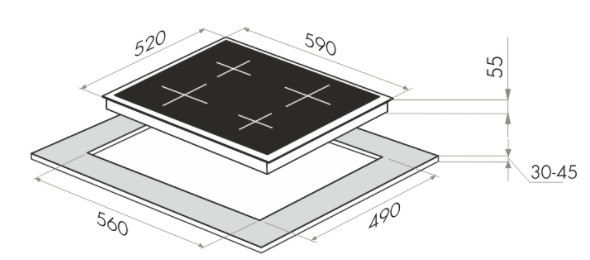 Варочная панель Maunfeld EVI.594-WH Варочная панель Maunfeld EVI.594-WH