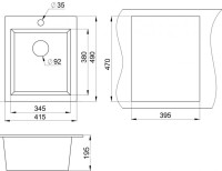 Кухонная мойка Granula 4201 (эспрессо)