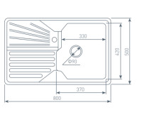 Кухонная мойка Zigmund &amp; Shtain KASKADE 800 (Швейцарский шоколад)