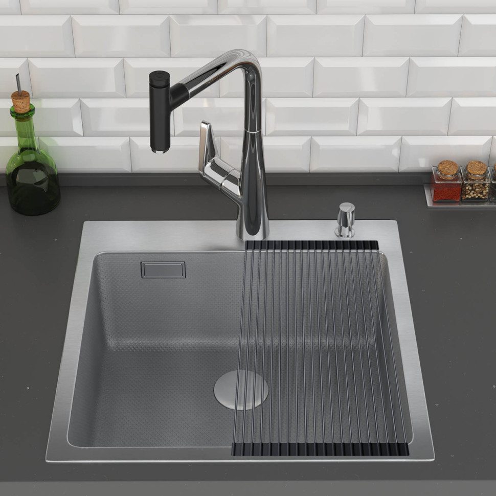 Кухонная мойка Roxen Snake 560220-45-S сатин Кухонная мойка Roxen Snake 560220-45-S сатин