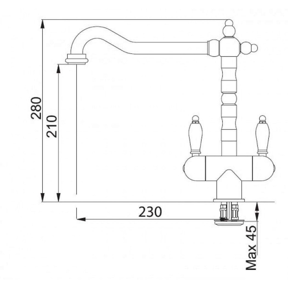 Смеситель Franke Rubinetto Old England Смеситель Franke Rubinetto Old England