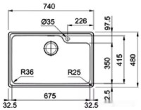 Кухонная мойка Franke Bell BCX 610-74 TL 101.0689.946