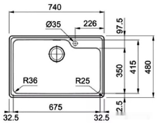 Кухонная мойка Franke Bell BCX 610-74 TL 101.0689.946