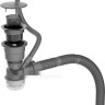 Кухонная мойка Roxen Uno 560210-54B-V графит/текстурная PVD покрытие (с ролл-матом и дозатором)