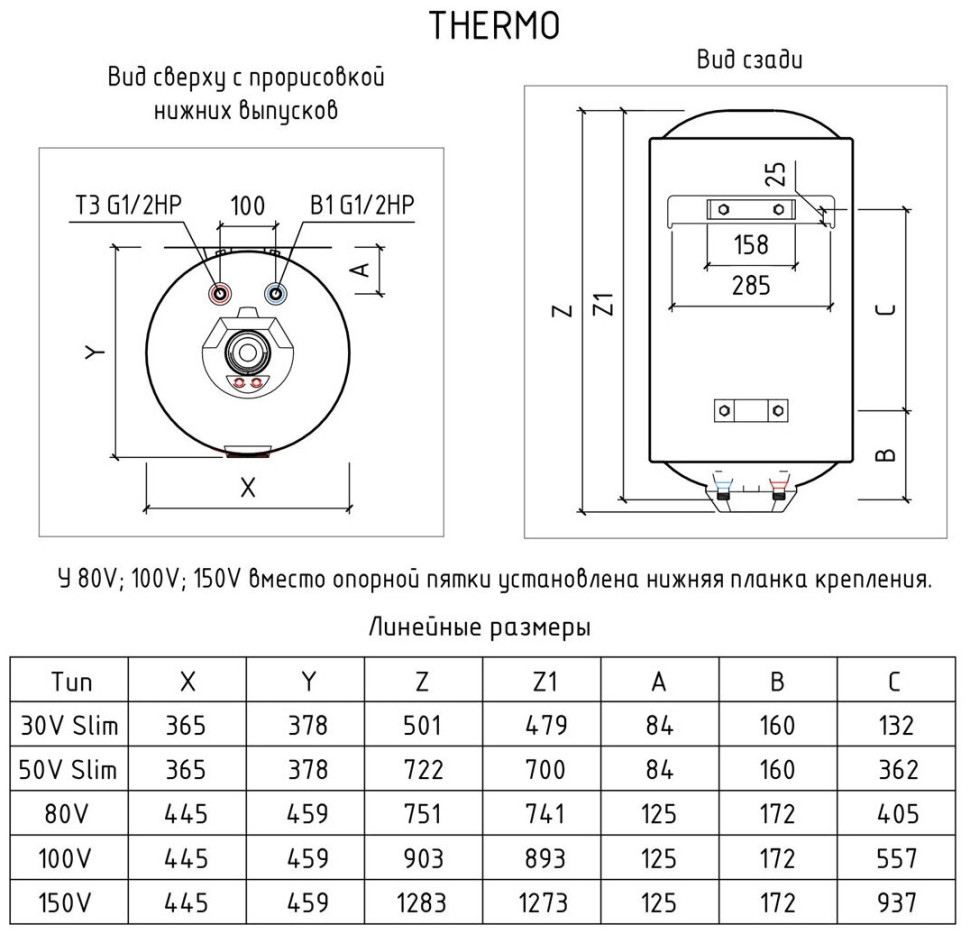 Водонагреватель Thermex Thermo 100 V