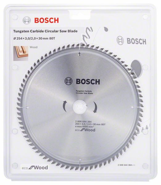 Диск пильный по дереву Bosch Eco for Wood 254x30