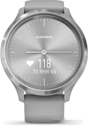 Гибридные умные часы Garmin Vivomove 3 (серебристый/серый)