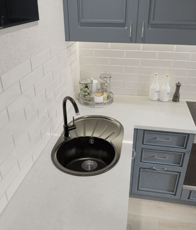 Кухонная мойка GranFest GF-R750L (черный) Кухонная мойка GranFest GF-R750L (черный)