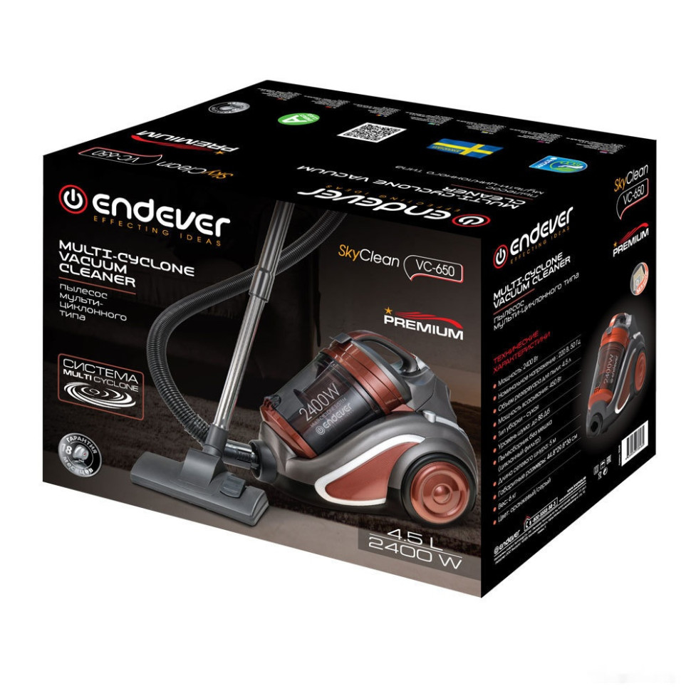 Пылесос Endever SkyClean VC-650 Пылесос Endever SkyClean VC-650